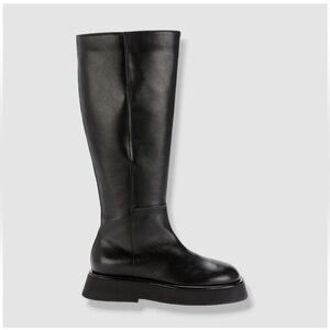 $810 Wandler Women's Black Rosa Leather Knee High Boot Shoes Size 37 Fall